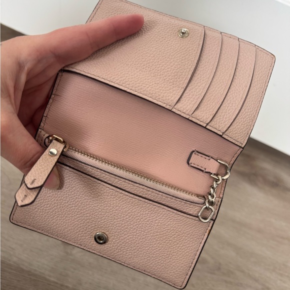 Kate Spade Margaux Small Key Ring Wallet Colorblock Pink Burgundy - Picture 5 of 8